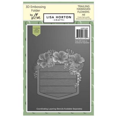 Lisa Horton Crafts 3D Embossing Folder and Die - Trailing Hawaiian Flowers